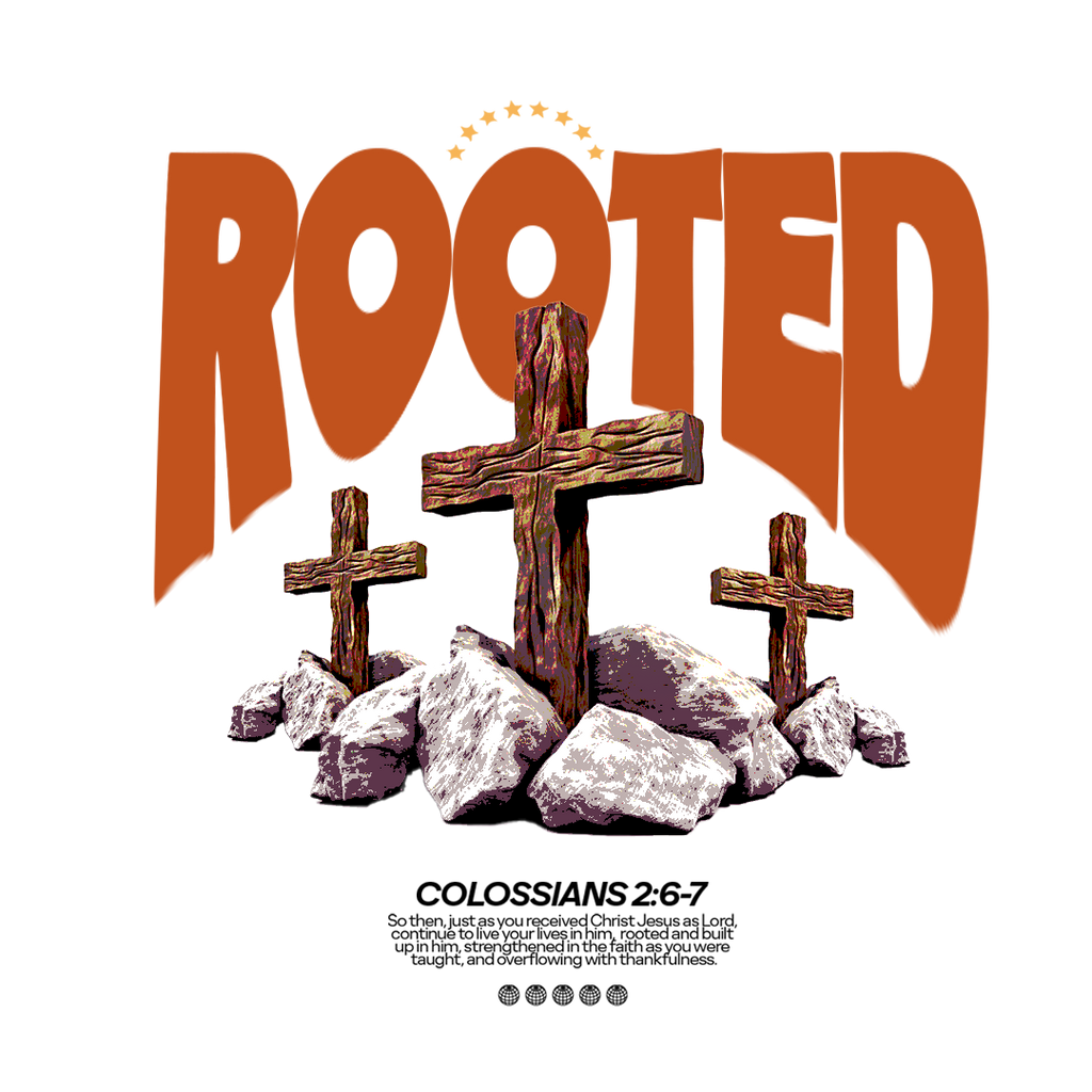 Black "Rooted in Christ" Tee