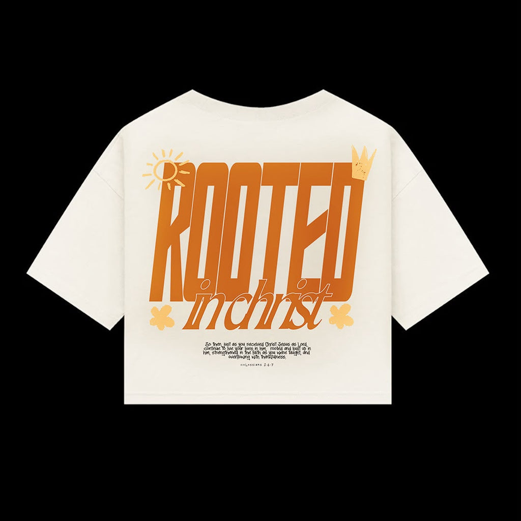 White "Rooted in Christ" Tee - Classic