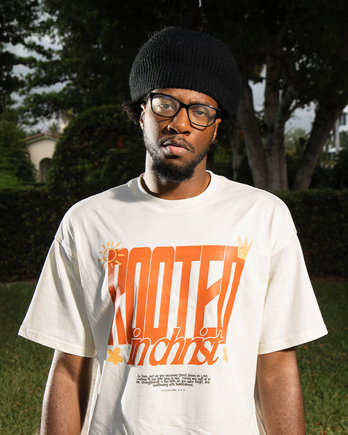 White "Rooted in Christ" Tee - Classic
