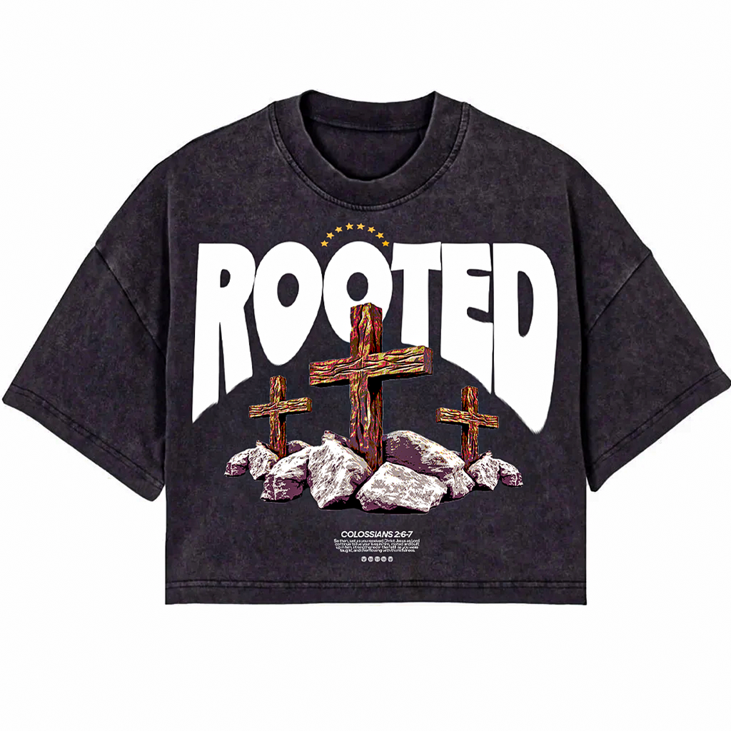 Black "Rooted in Christ" Tee